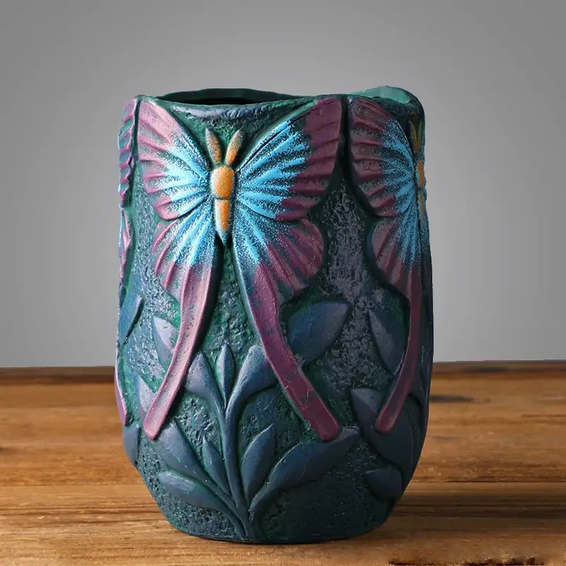 Painted Ceramic Plant Pot