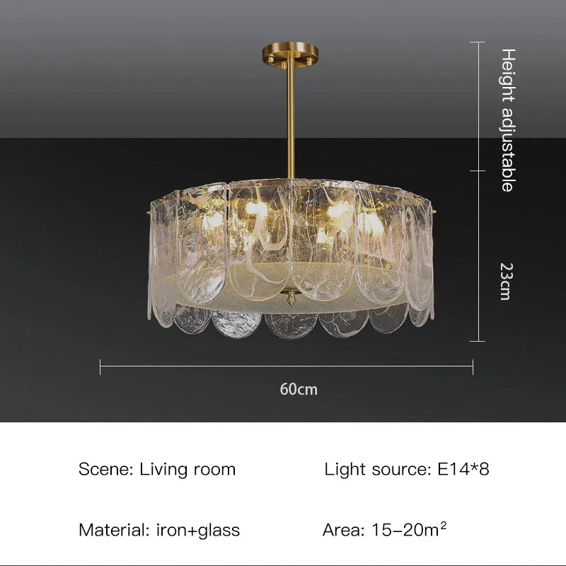 The Strand Gold LED Marmor Krystall Glass Kranse