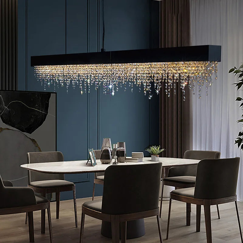 Chandelier Rectangulaire en Cristal Zara