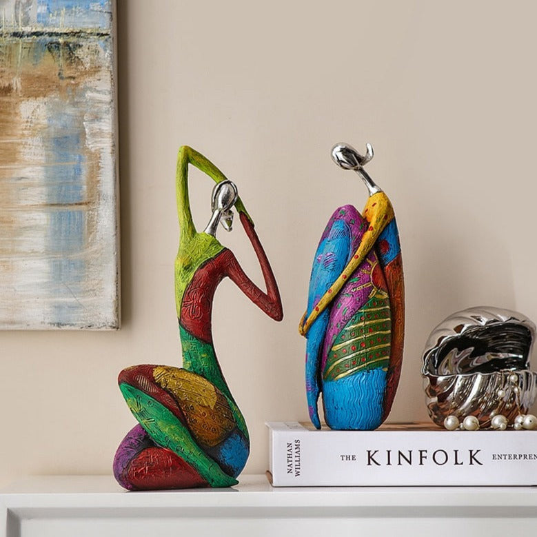 Vrimlo® Abstract Colorful Women Sculptures