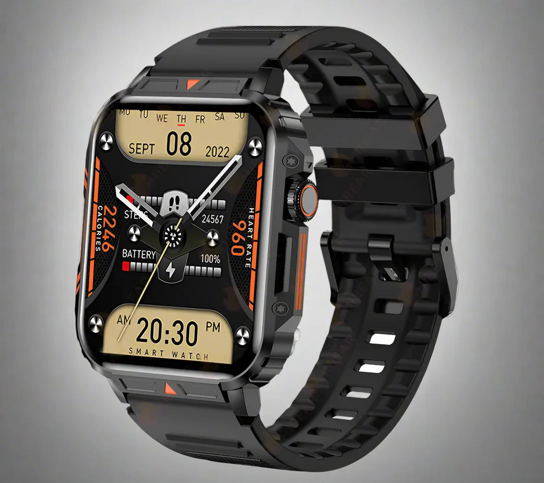 Apollo 2024 militaire smartwatch – bellen via Bluetooth, fitnesstracker en IP68 waterdicht