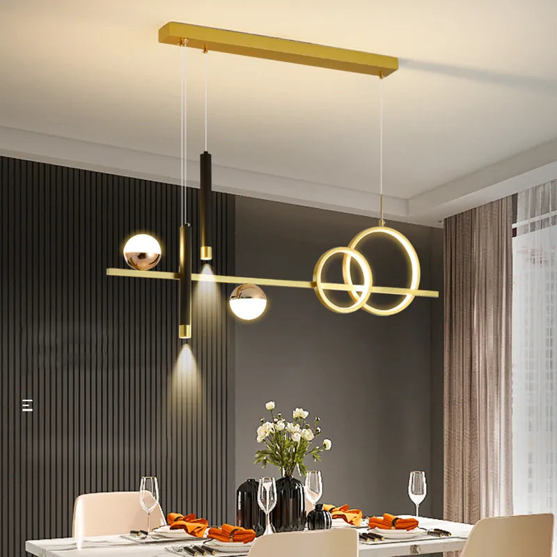 Komnab moderne minimalistische LED-hanglampen met spot met afstandsbediening