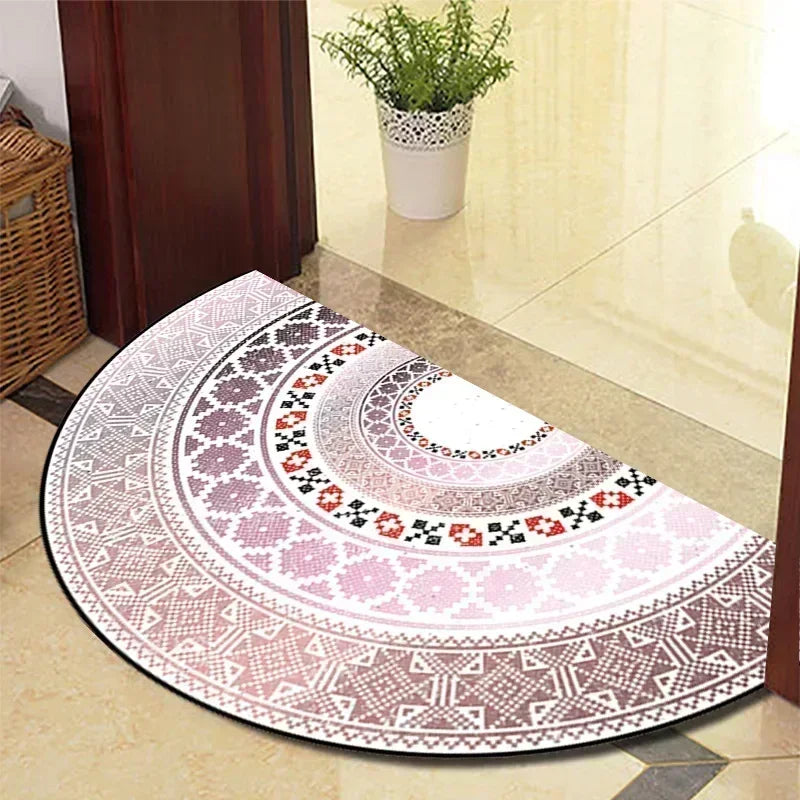 Winnie Retro Felpudo Semicircular – Elegante Alfombra de Entrada Antideslizante para Interior