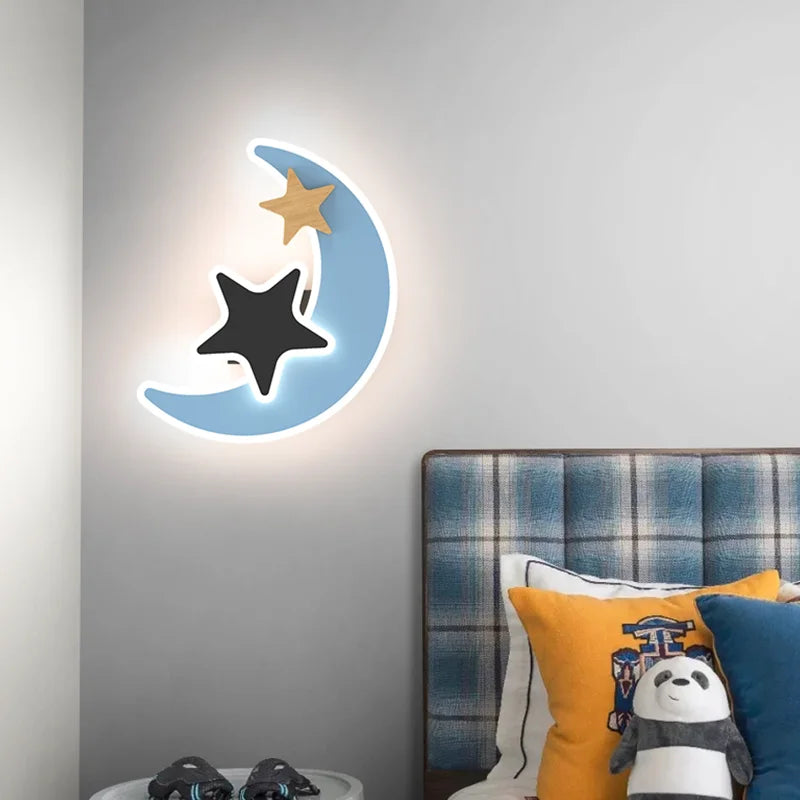 Lampe murale LED en forme de fusée de dessin animé