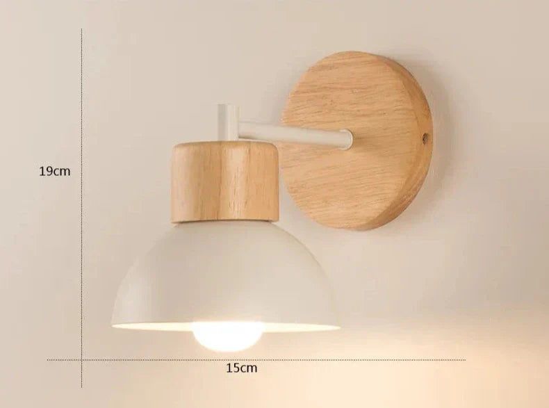 Nordic Wooden Wall Lamp