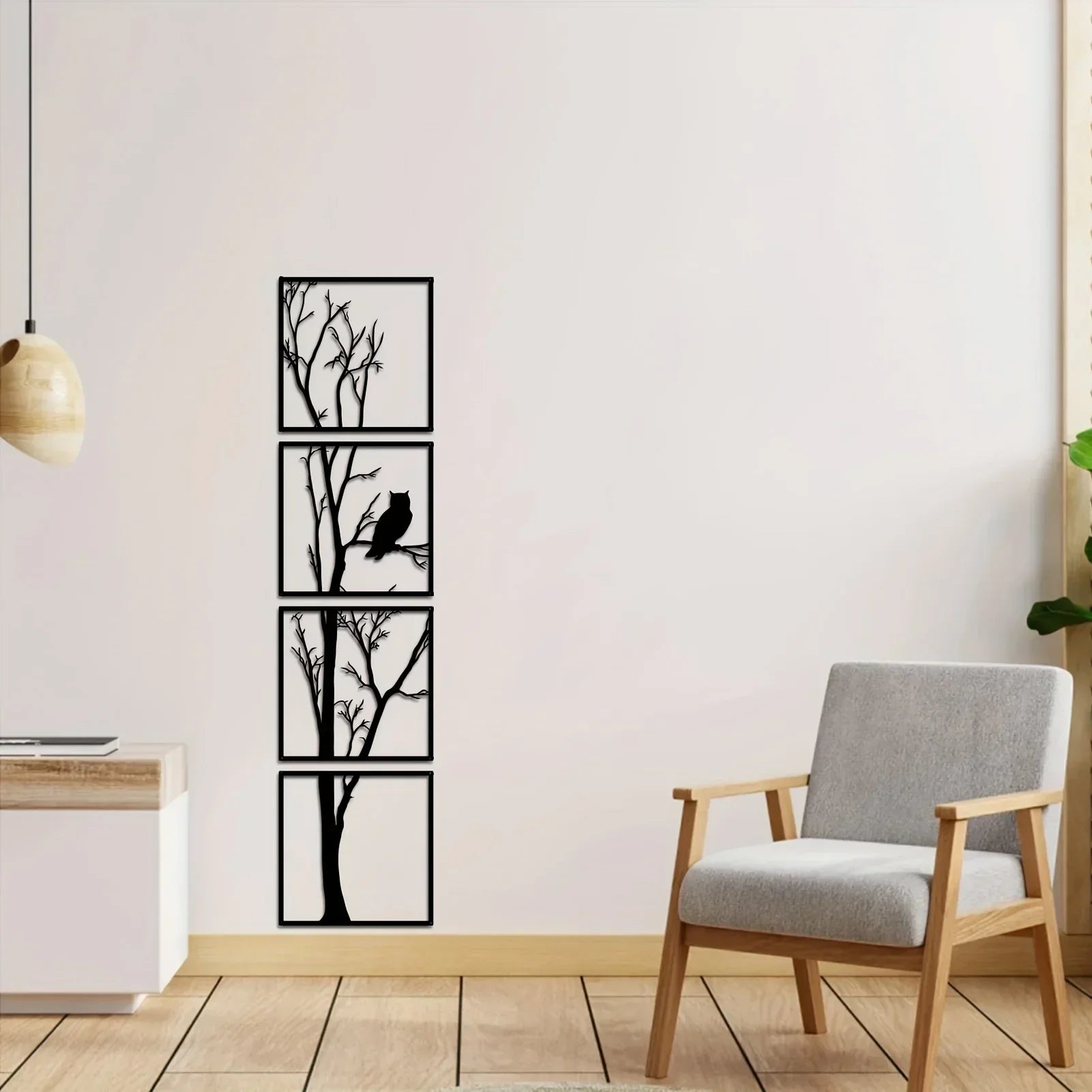 Owl Tree Branch Wall Art