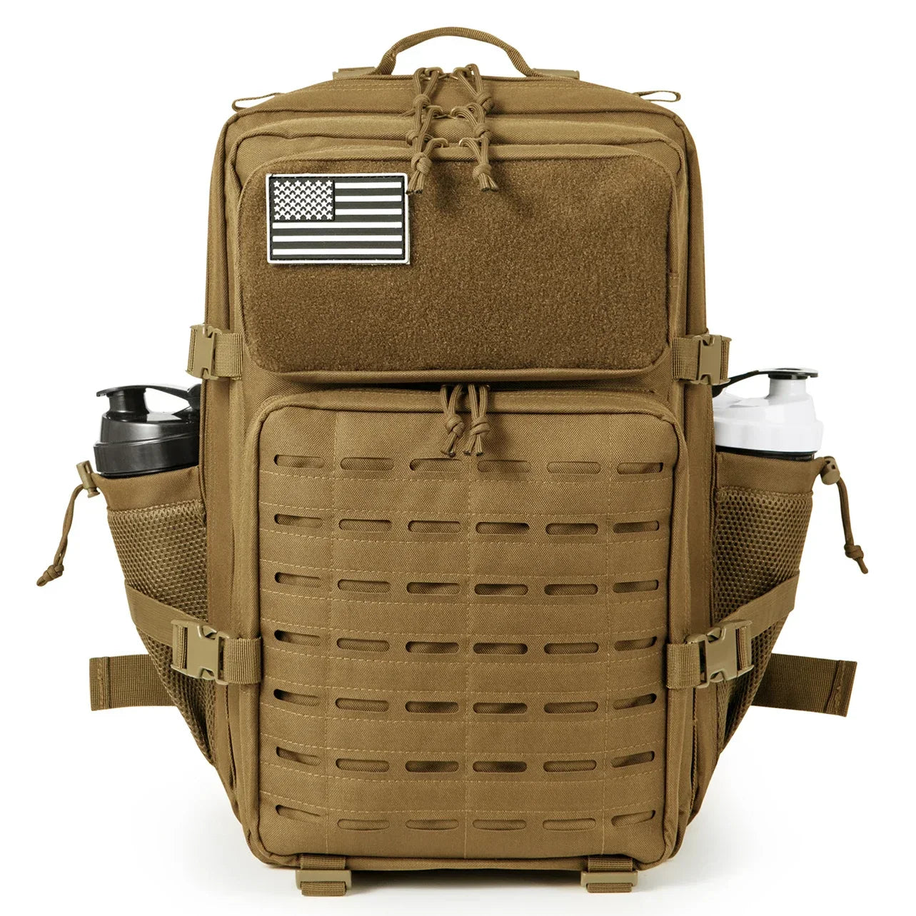 Sac à dos tactique 45 L pour homme/femme – Sac à dos MOLLE pour la chasse, la pêche, la randonnée, le trekking et la survie – Sac à dos d'extérieur de grande capacité avec porte-gobelets