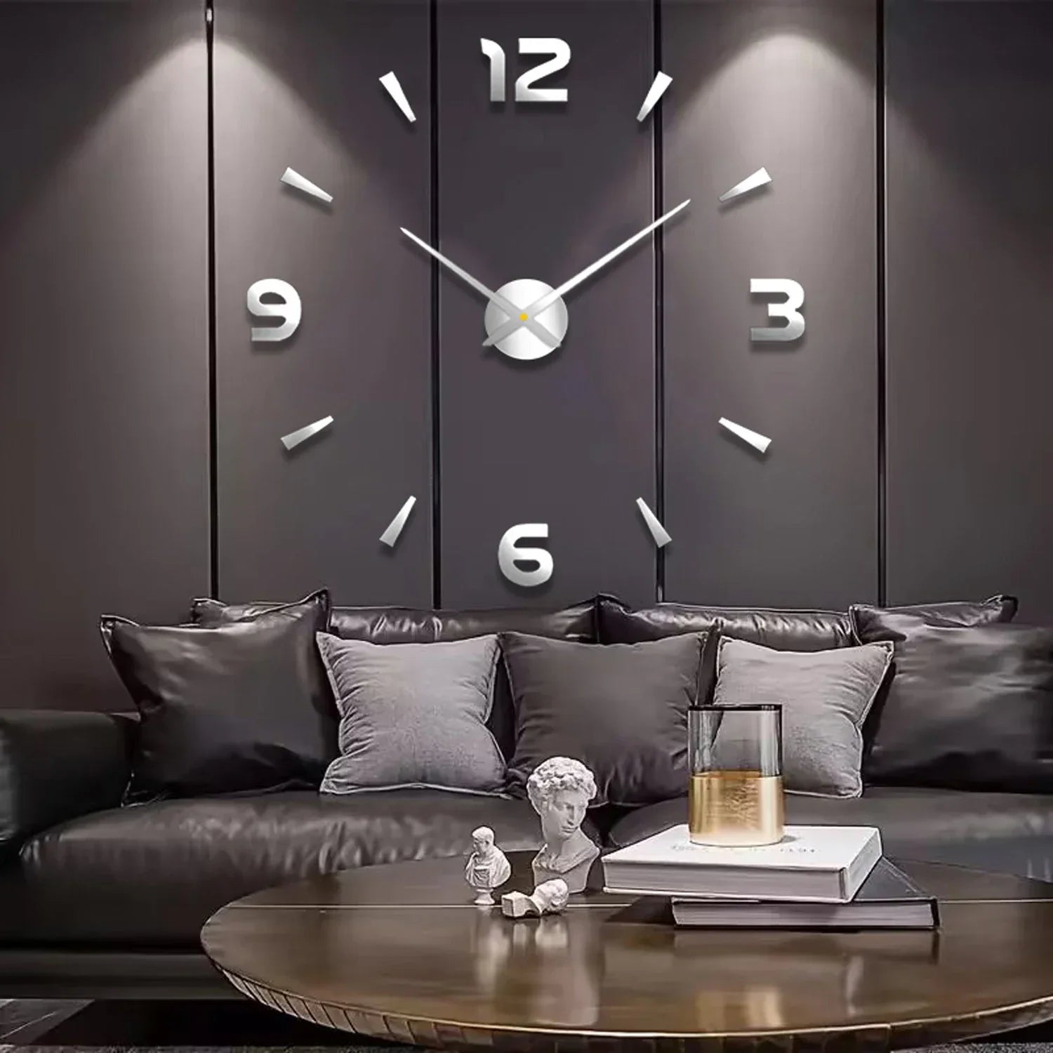 Reloj de Pared Grande Sin Marco 3D