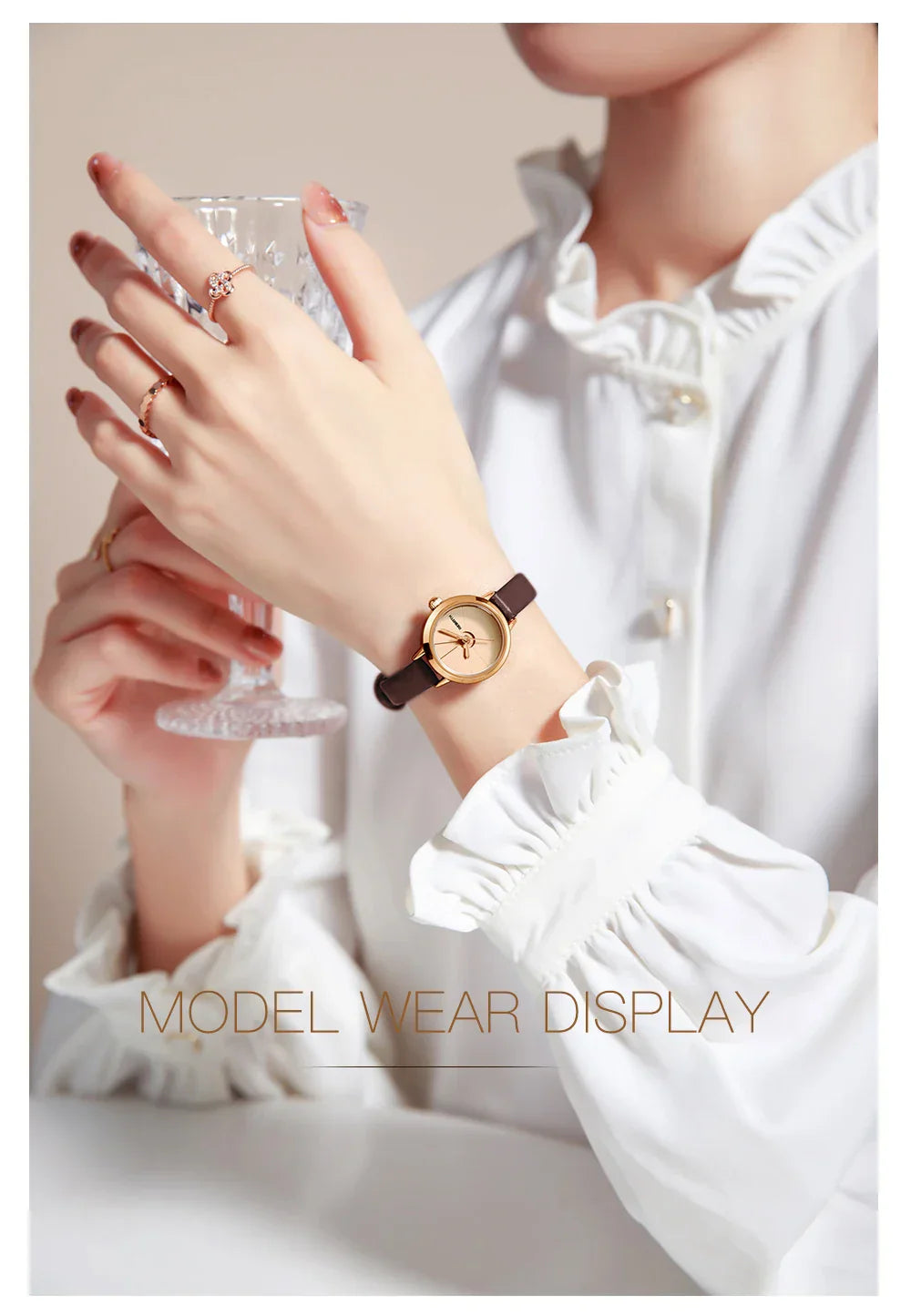 Mini Vintage Leather Watch for women