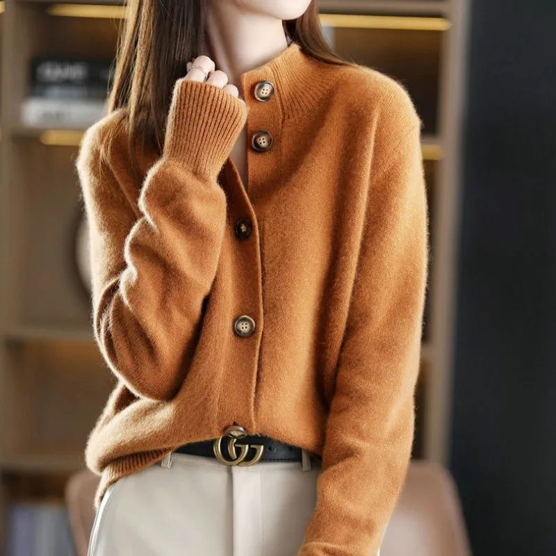 Cozy Buttoned Knit Sweater