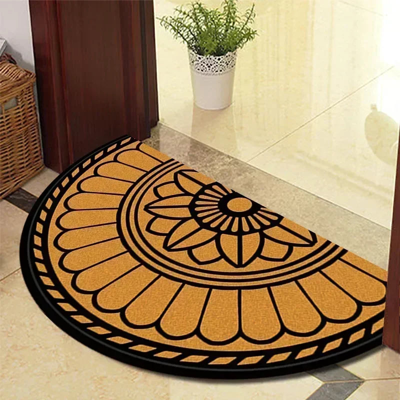 Winnie Retro Felpudo Semicircular – Elegante Alfombra de Entrada Antideslizante para Interior