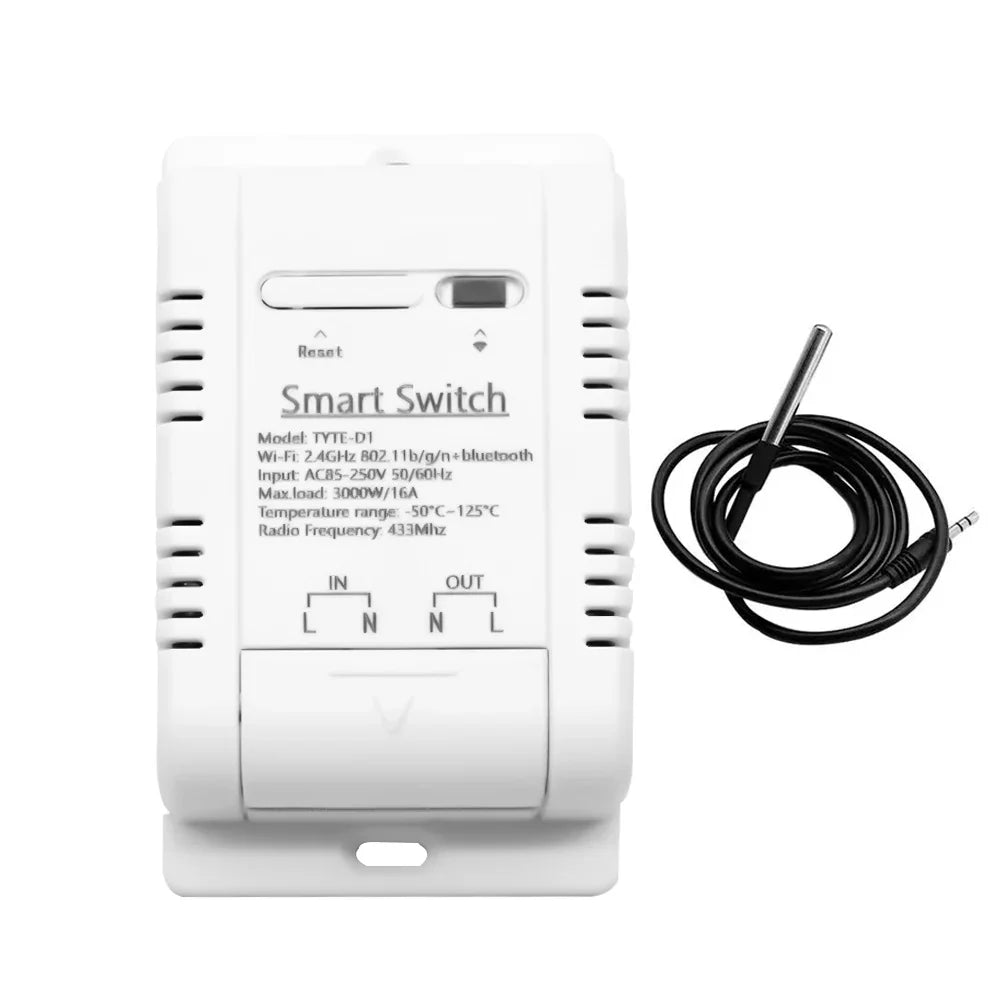 Switch Termostat WiFi Inteligent Nova – 16A, Monitorizare Energetică, Compatibil cu Alexa și Google Home