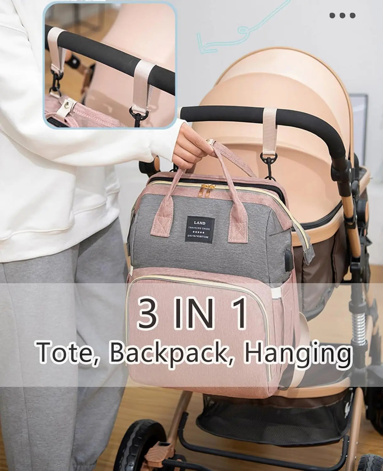 Babyrucksack mit faltbarem Bett