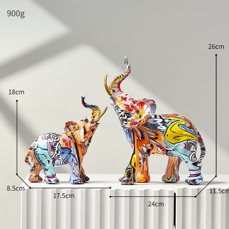 Vrimlo® Elephant Nordic Painted Statue