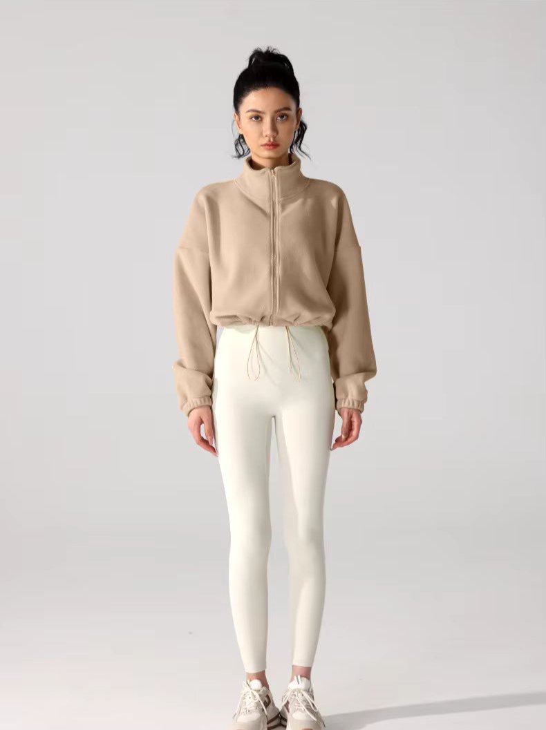 Vinter Sports Cropped Oversized Fleece Jakke