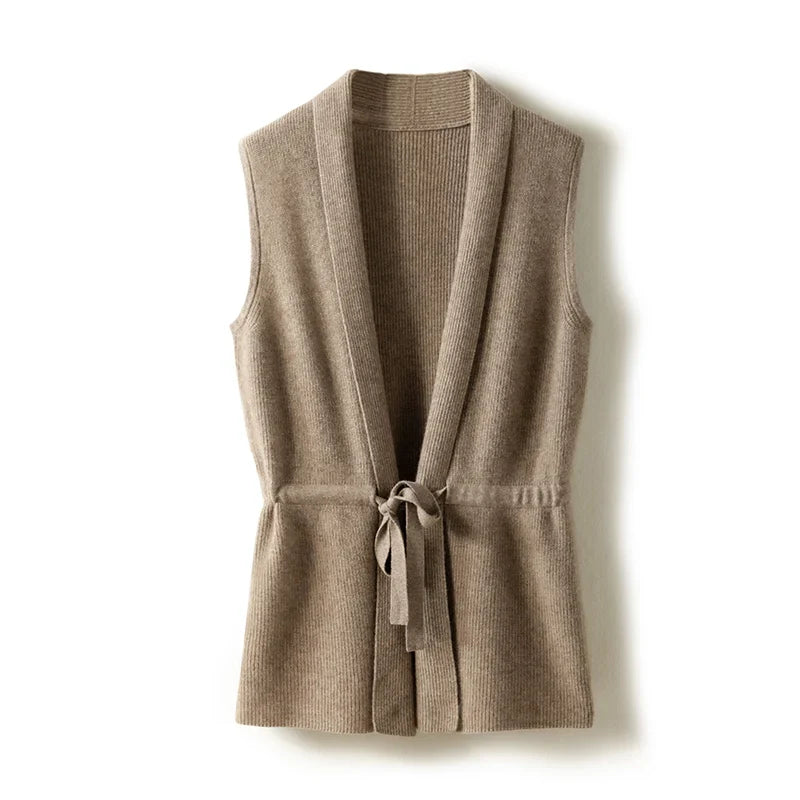 Maglione gilet/cardigan con scollo a V in 100% lana merino Temperament