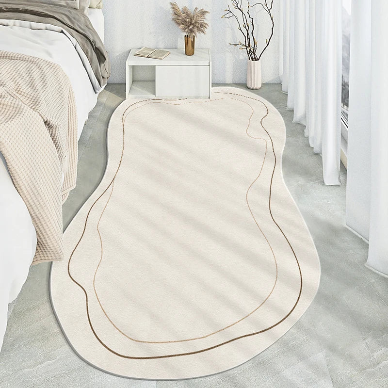 Alfombra de dormitorio moderna irregular Winnie – Suave, elegante y a la moda