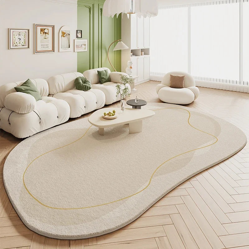 Alfombra de área verde de Sara para sala de estar y dormitorio - Suave, esponjosa, antideslizante