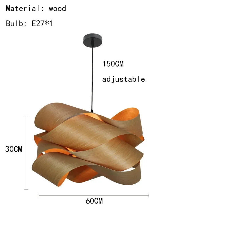 Südostasiatische Holz Pendelleuchten