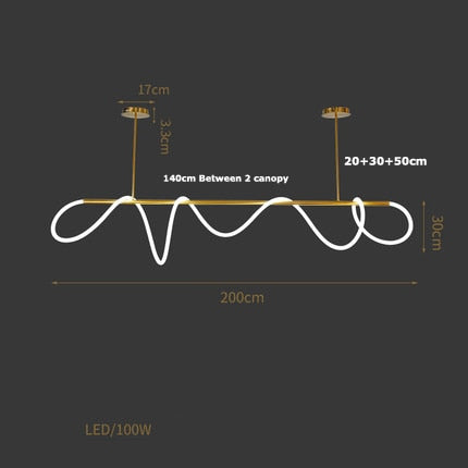 Kolia LED Dimbar Svart Vitguld Krom Takdesigner