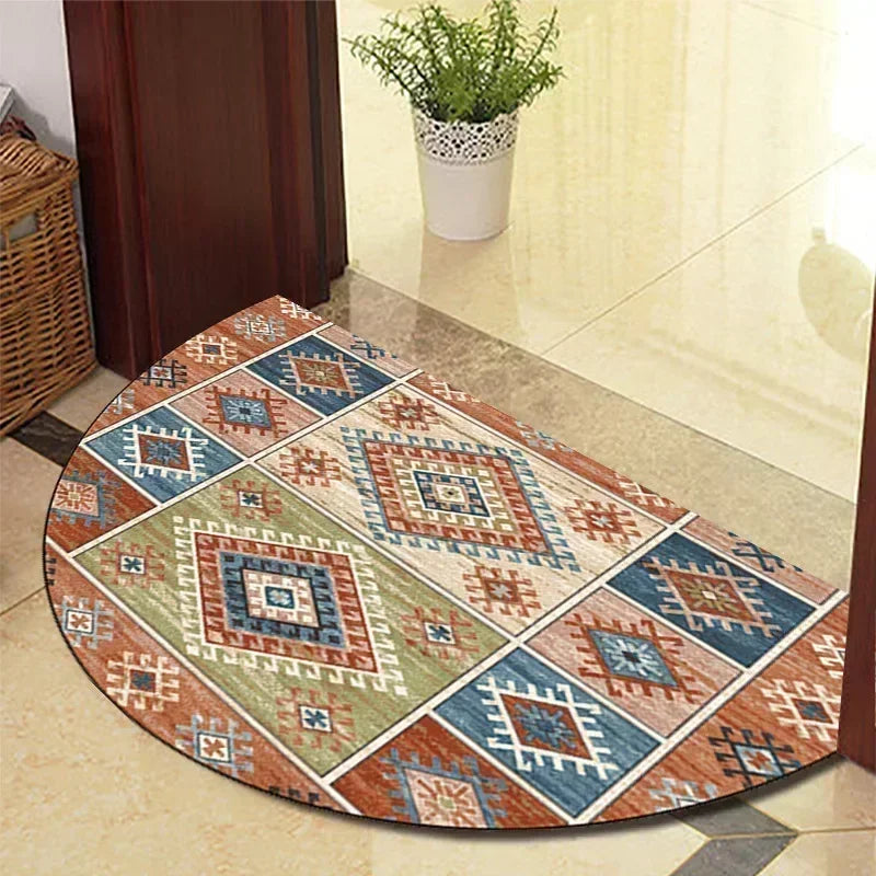 Winnie Retro Felpudo Semicircular – Elegante Alfombra de Entrada Antideslizante para Interior