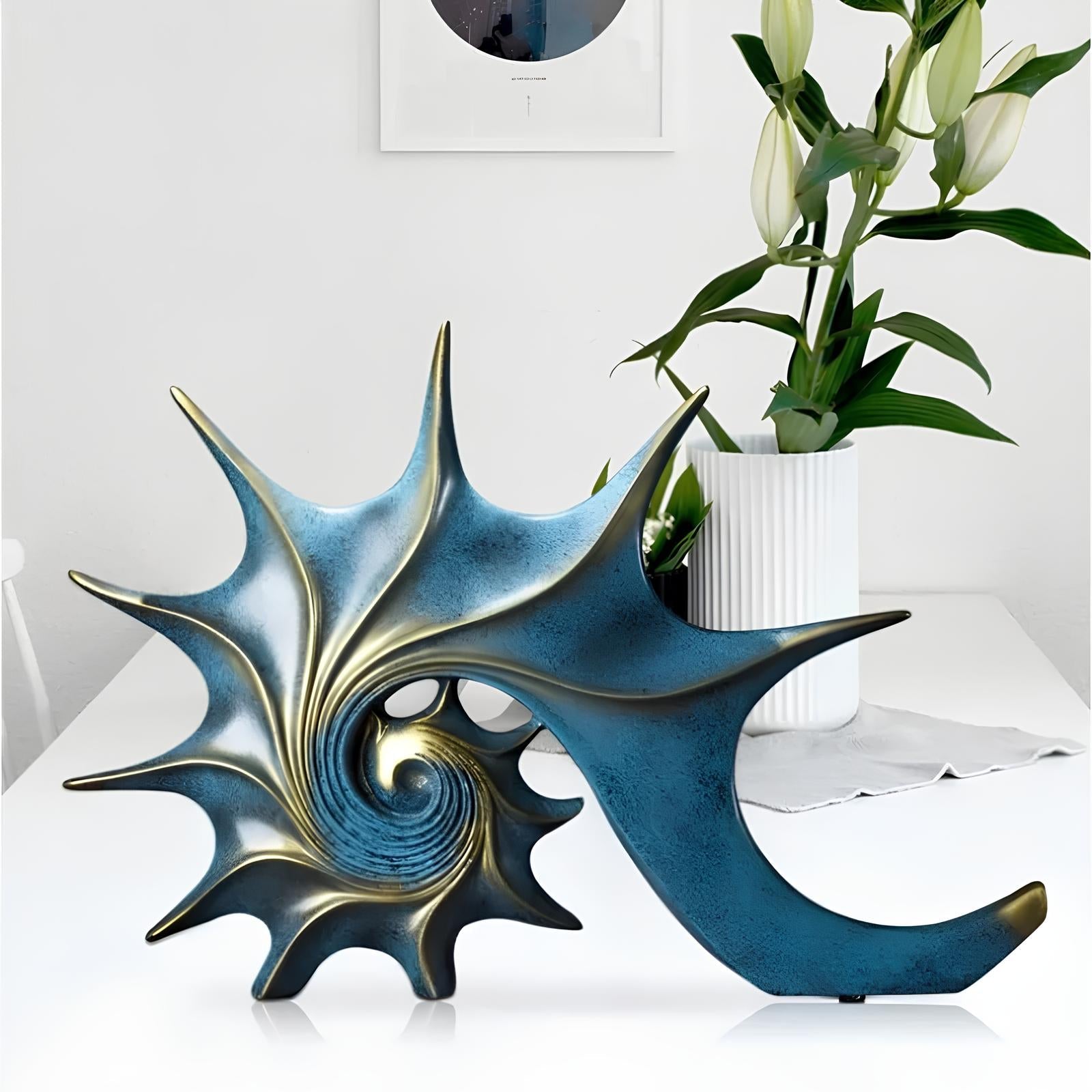 Resin Sea Snail Figurine Ornament