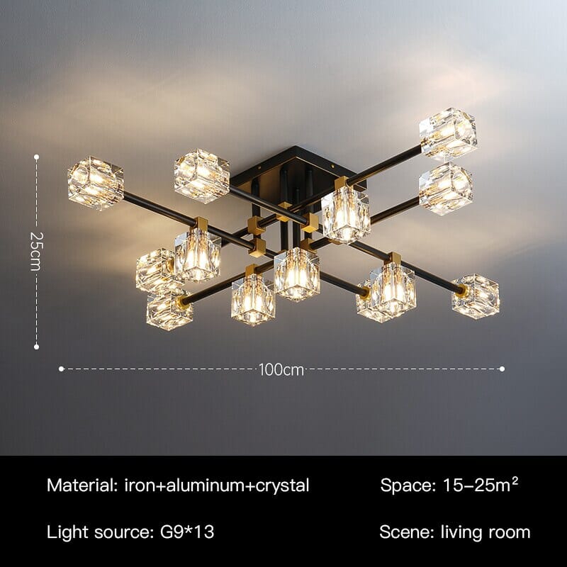 Black Cube Chandelier