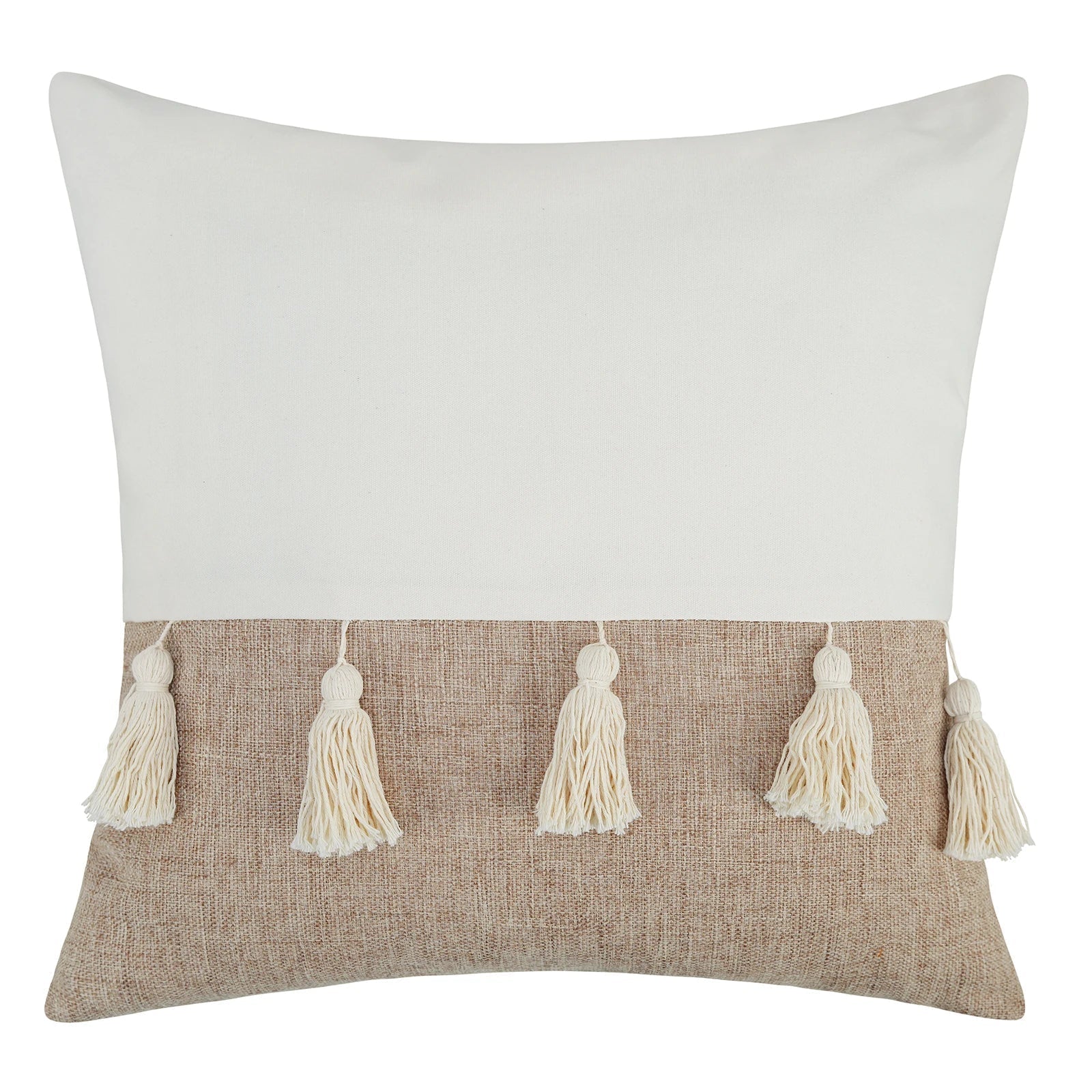 GeoBoho - Beige Cushion Cover with Geometric Pattern | decoration