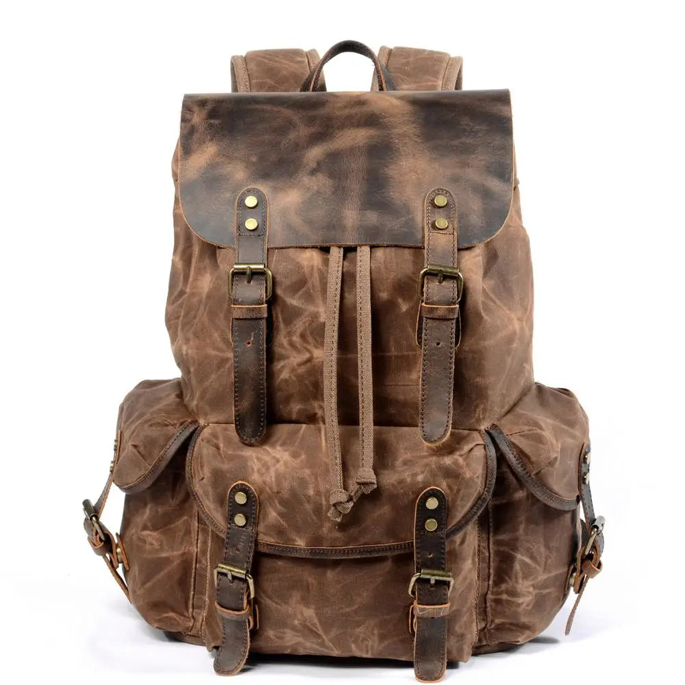 Trailblazer Canvas Leather Backpack