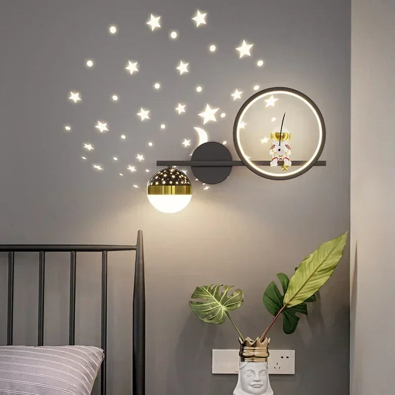 Star Astronaut Projector Wall Light