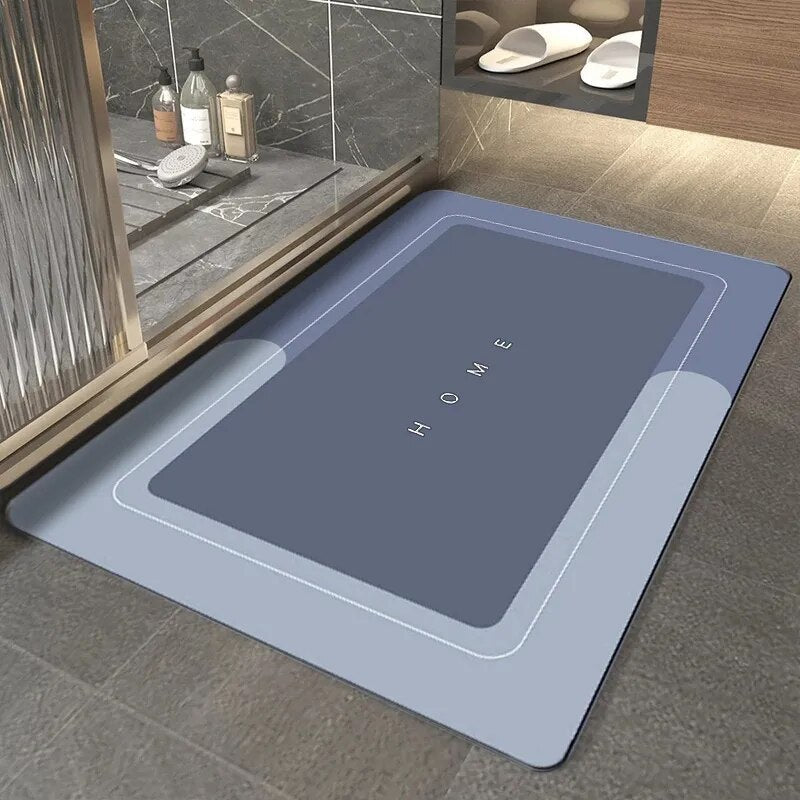 Tapis de salle de bain antidérapant super absorbant – Séchage rapide et sans danger pour les sols mouillés