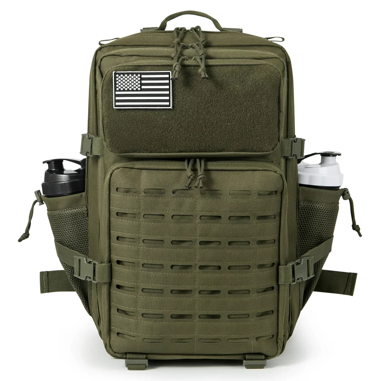 Sac à dos tactique 45 L pour homme/femme – Sac à dos MOLLE pour la chasse, la pêche, la randonnée, le trekking et la survie – Sac à dos d'extérieur de grande capacité avec porte-gobelets