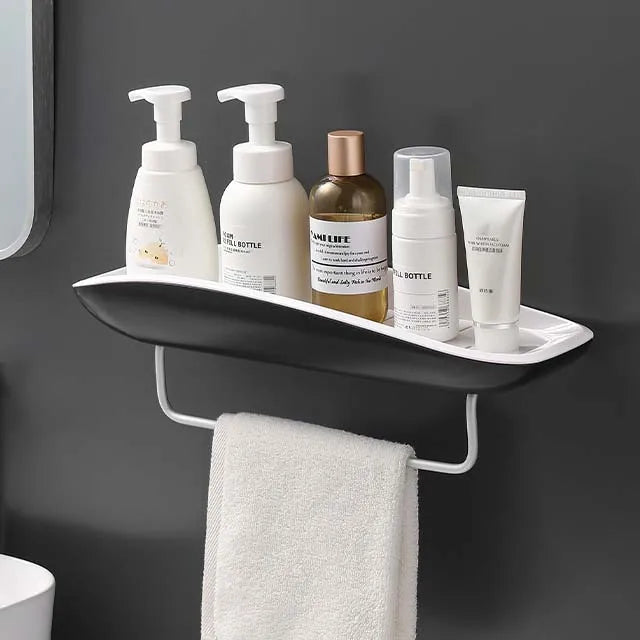 No-Drill Sleek Shower Shelf for Shampoo & Cosmetics