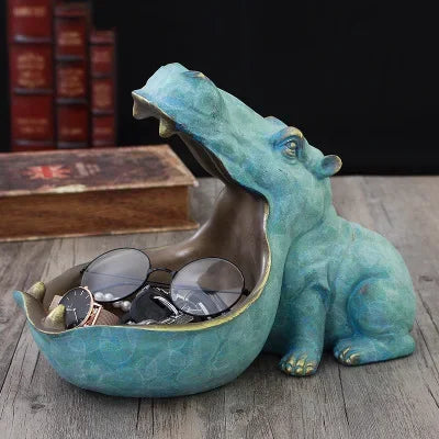 HippoHaven – Décoration en forme de figurine d'hippopotame