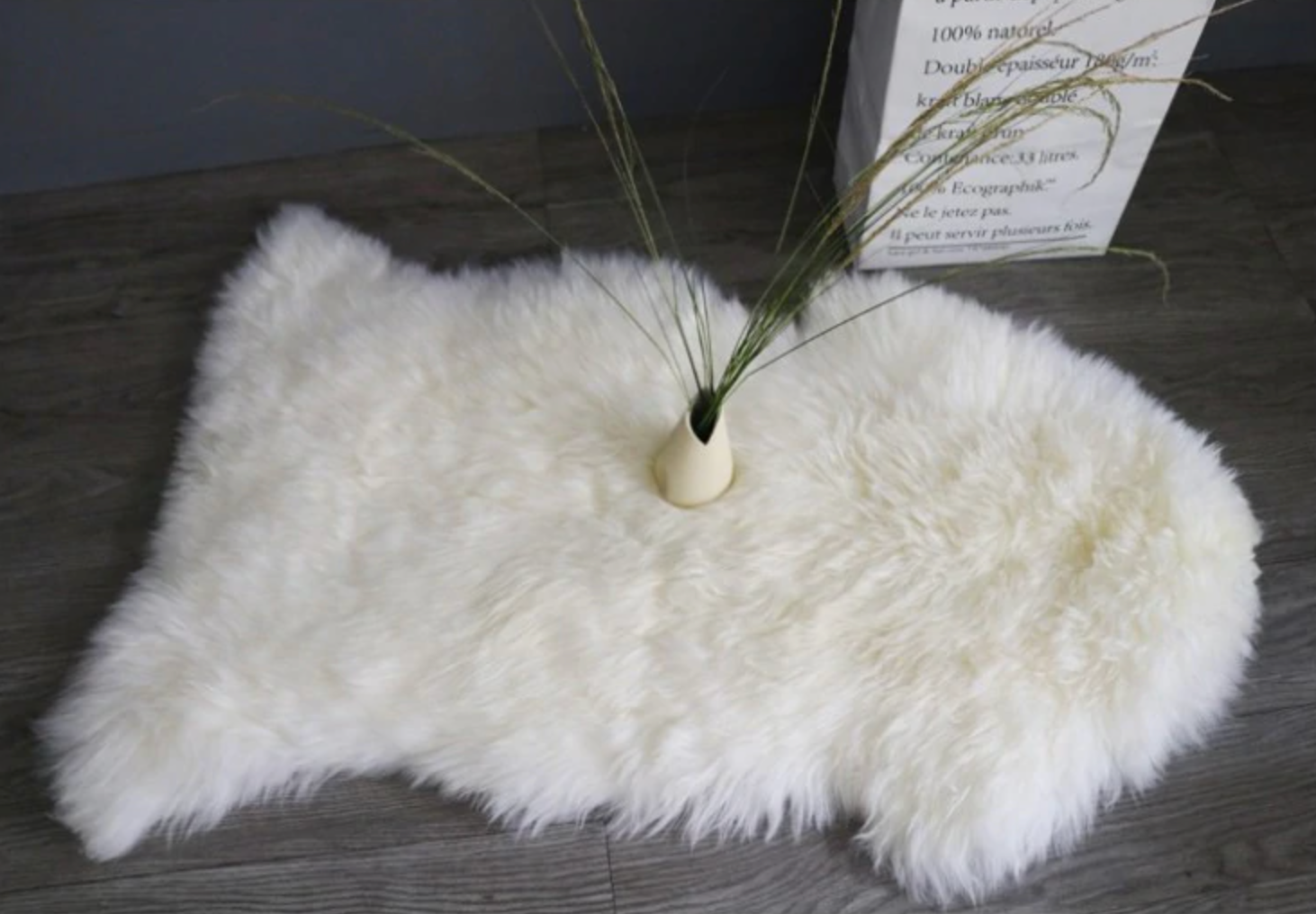 Faux Fur Sheepskin Throw & Area Rug