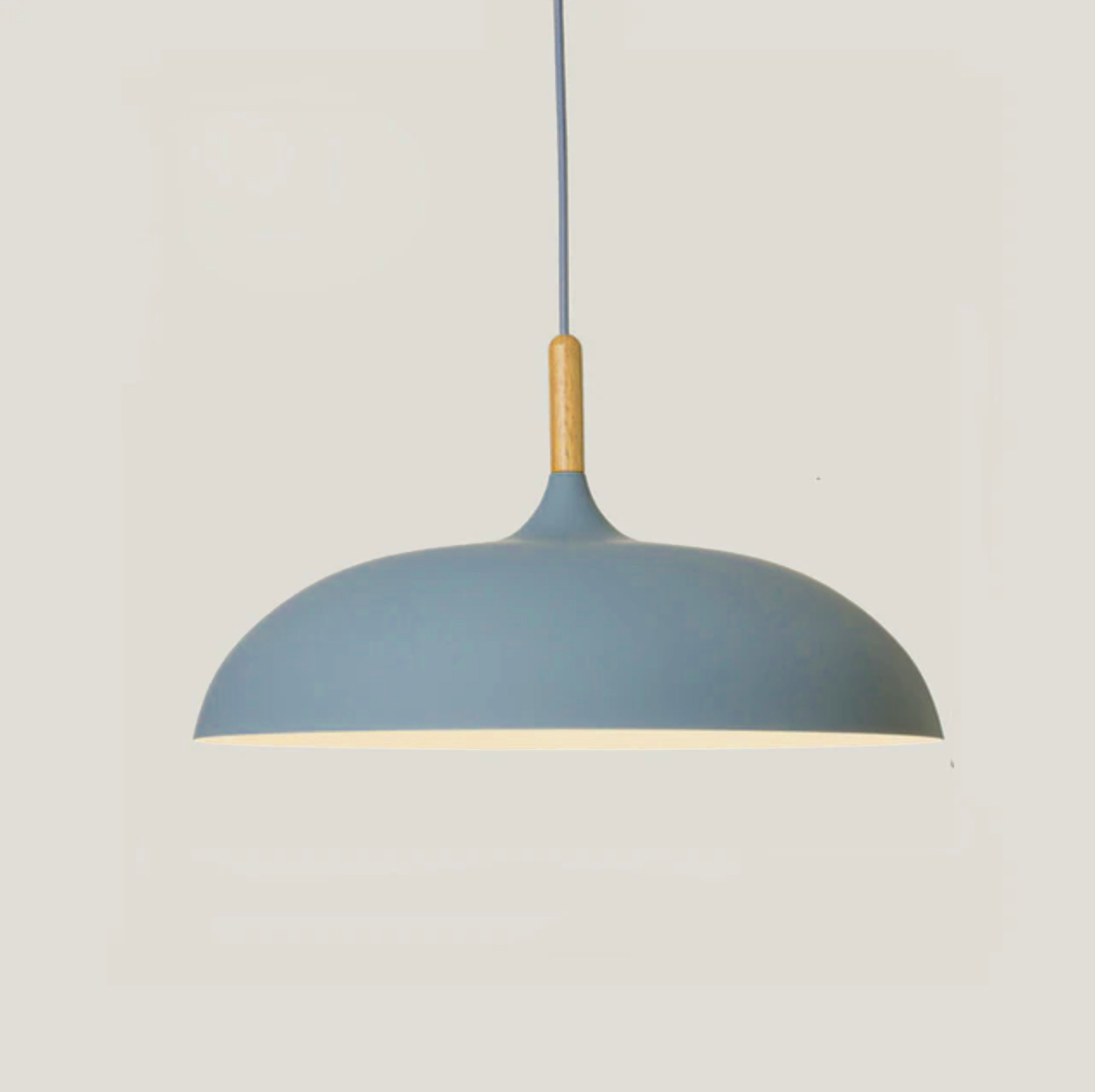 Soft Pastel Palette Pendant Lights in Metal & Wood