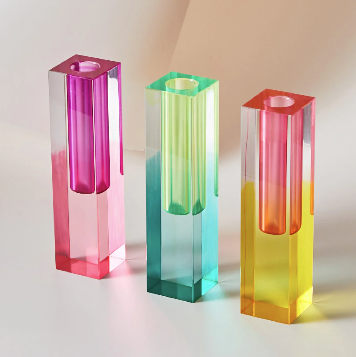 Moderne Prism Akryl Vase & Skrivebordsorganisator