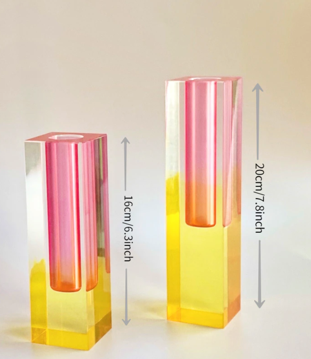 Modern Prism Acrylic Vase & Desktop Organizer