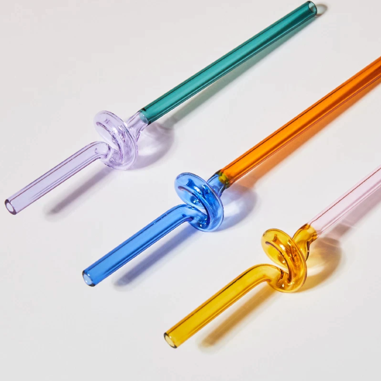 Twist Colorful Glass Straw