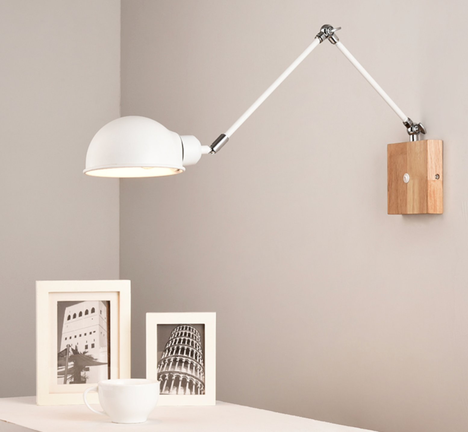 BTM Jeena -  Adjustable wooden Wall Lamps