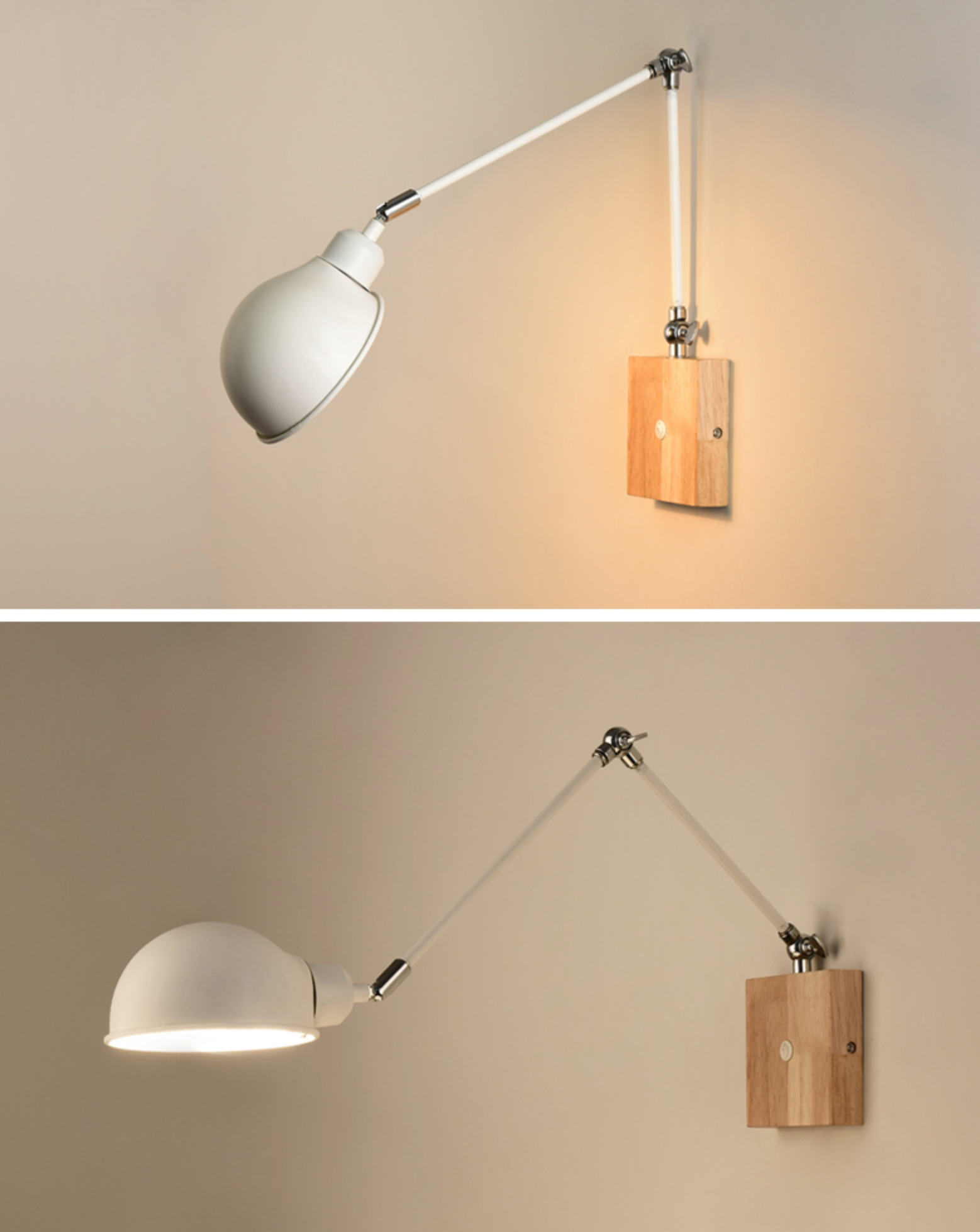 BTM Jeena -  Adjustable wooden Wall Lamps