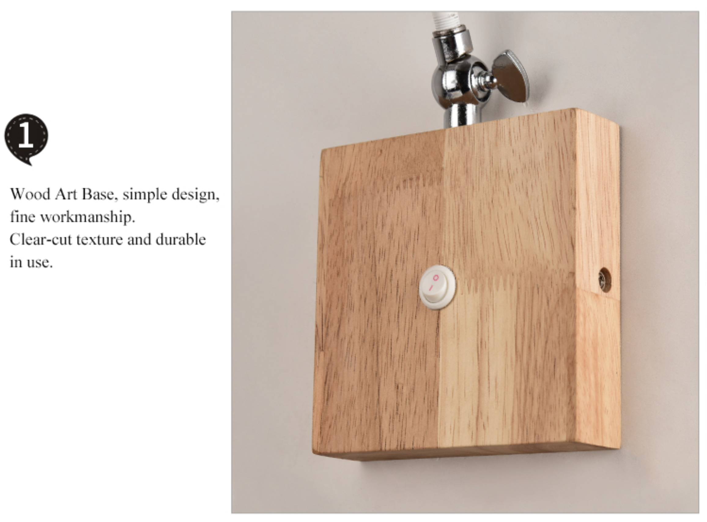 BTM Jeena -  Adjustable wooden Wall Lamps