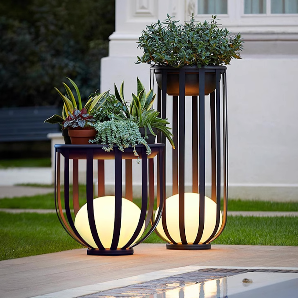 Solar Flower Stand Light - Elegant Solar-Powered Outdoor Lighting, Weatherproof Garden Decor