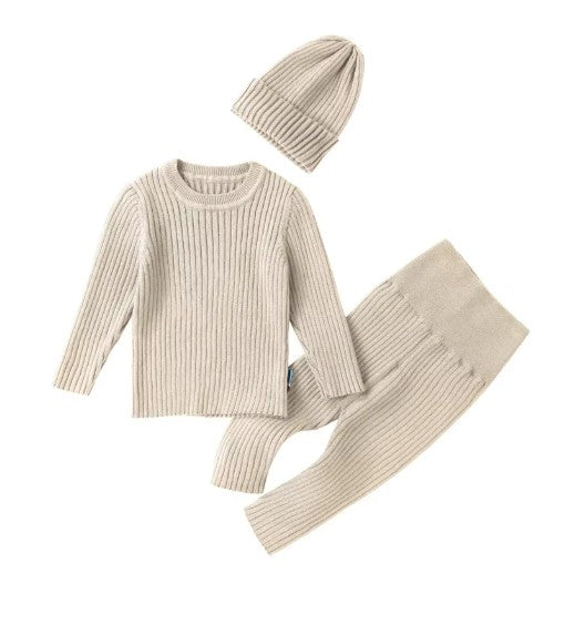 Zeya 3-Piece Sweater Set Baby Clothes - Soft Knit Outfit for Children