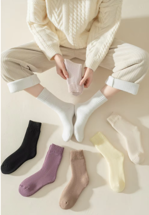 Essentiels d'Hiver Confortables : 3 Paires de Chaussettes en Laine pour Femmes – Douces, Chaleureuses et Ultra-Molles