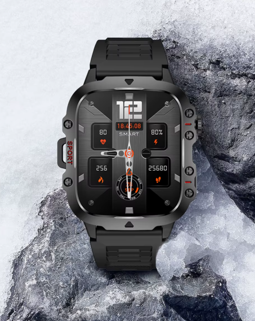 Atlas Military Smartwatch – 2024 Wytrzymały Zegarek Fitness na Zewnątrz z Funkcją Rozmów Bluetooth