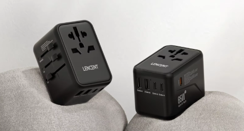 LENCENT 65W GaN Travel Adapter – Fast Charging, EU/US/UK/AU Plug