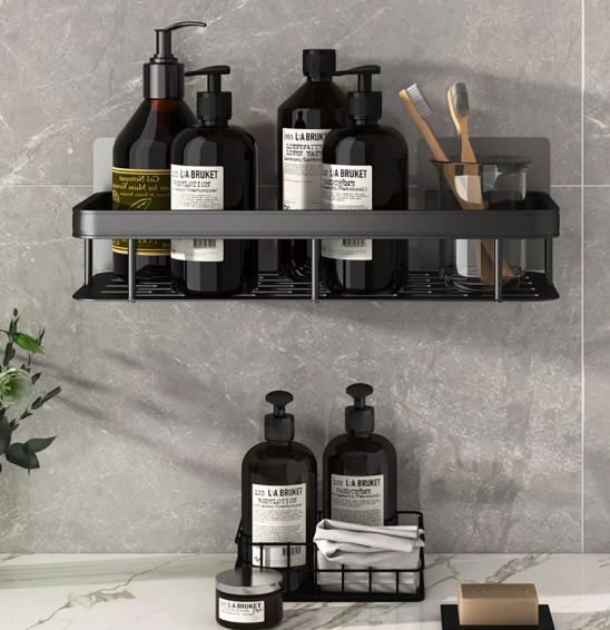 Winnie Wall-Mounted Shower Shelf – No-Drill Bathroom Organizer