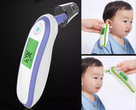 JYHealth Infrared Ear & Forehead Thermometer - Accurate & Non-Contact for Baby & Adult