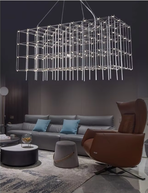 Starlight Rubik's Cube LED Pendant Light – Modern Luxury for Restaurants & Homes